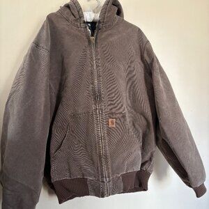 Carhartt, winter jacket, quilt lined, hood, size mens XL tall